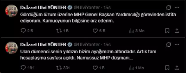 İzzet Ulvi Yönter'in istifası sonrası Bahçeli'den ilk açıklama