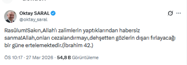 MHP'li Yönter’in istifası sonrası Cumhurbaşkanı Başdanışmanı Saral’dan dikkat çeken mesaj
