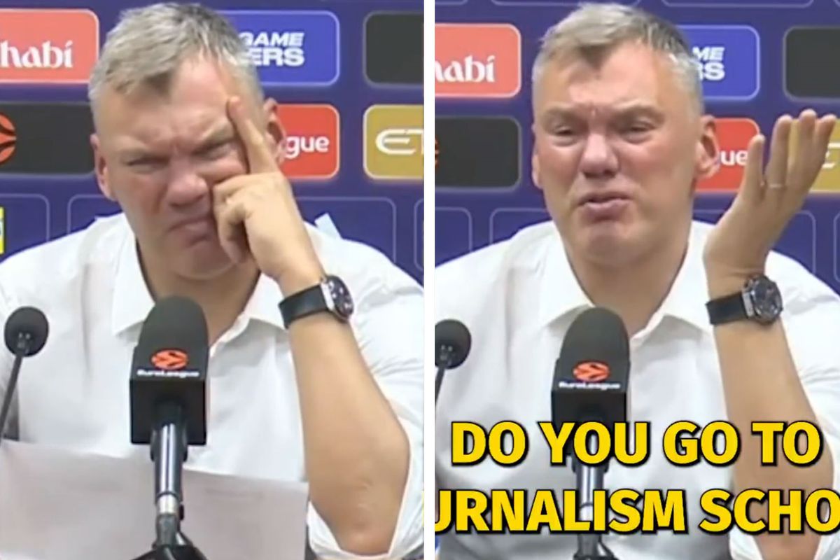 Sarunas Jasikevicius\'u delirten soru! Gazeteciyi rezil etti