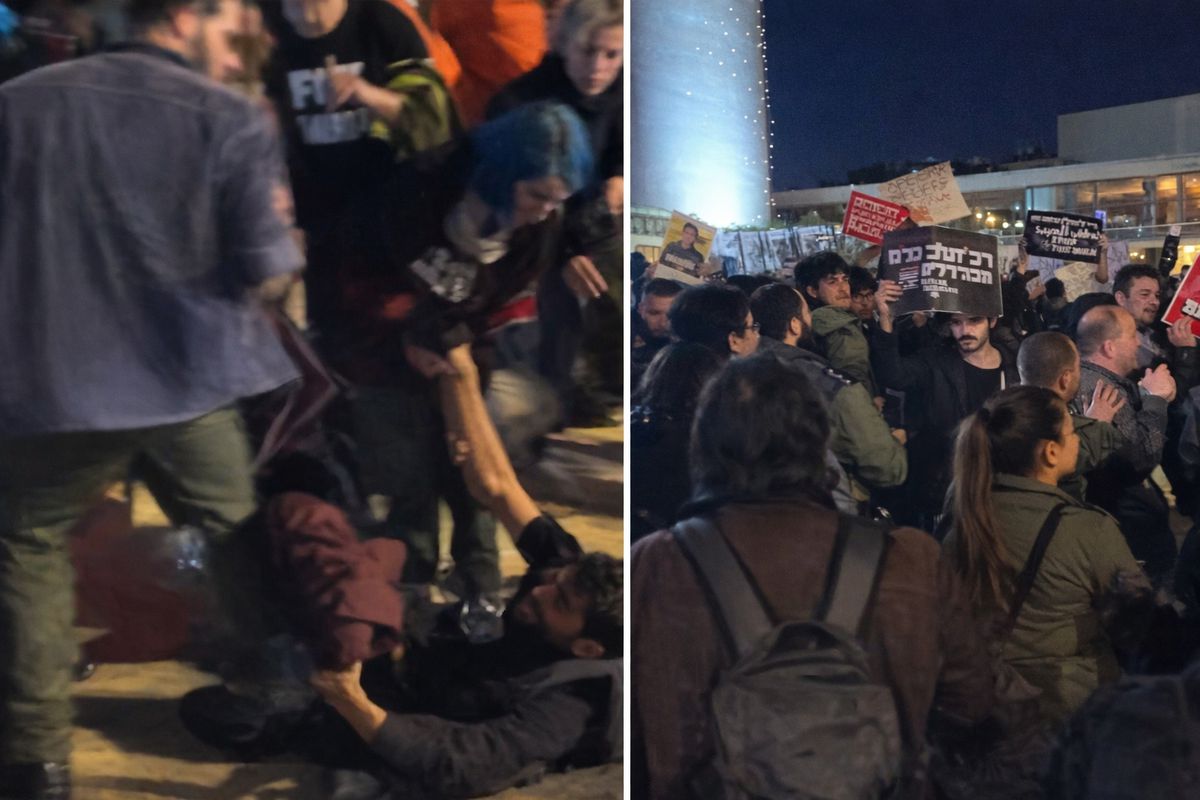 Tel Aviv\'de savaş karşıtı protestoya polis müdahale etti, çok sayıda gözaltı var