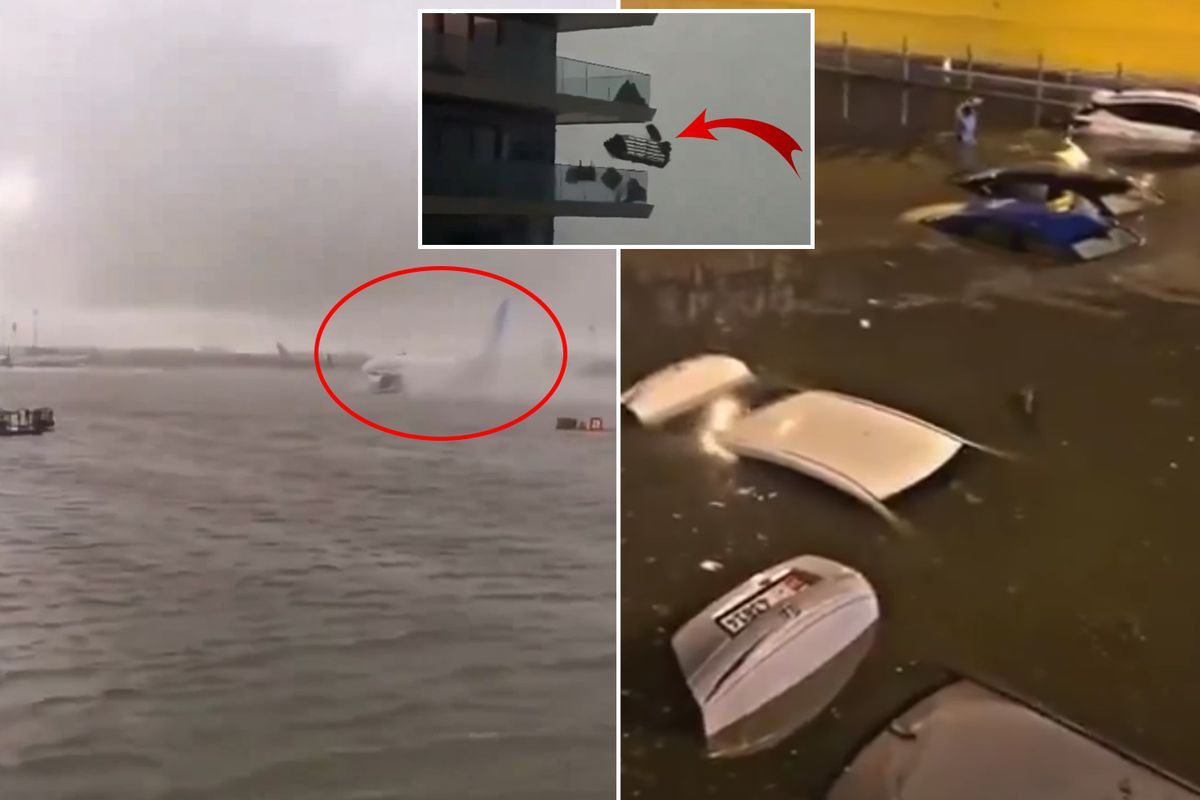 Dubai felaketi yaşıyor! Havalimanı dev bir havuza, yollar bataklığa döndü