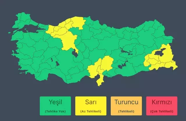 İçişleri Bakanlığından 18 il için kar ve sağanak uyarısı