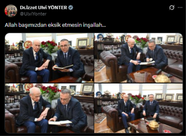 Görevinden istifa eden Yönter'den 'kara kaplı defterli' Bahçeli paylaşımı