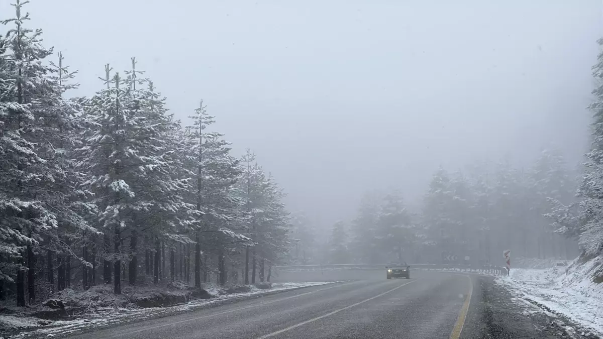 Domaniç-İnegöl Yolunda Kar ve Sis