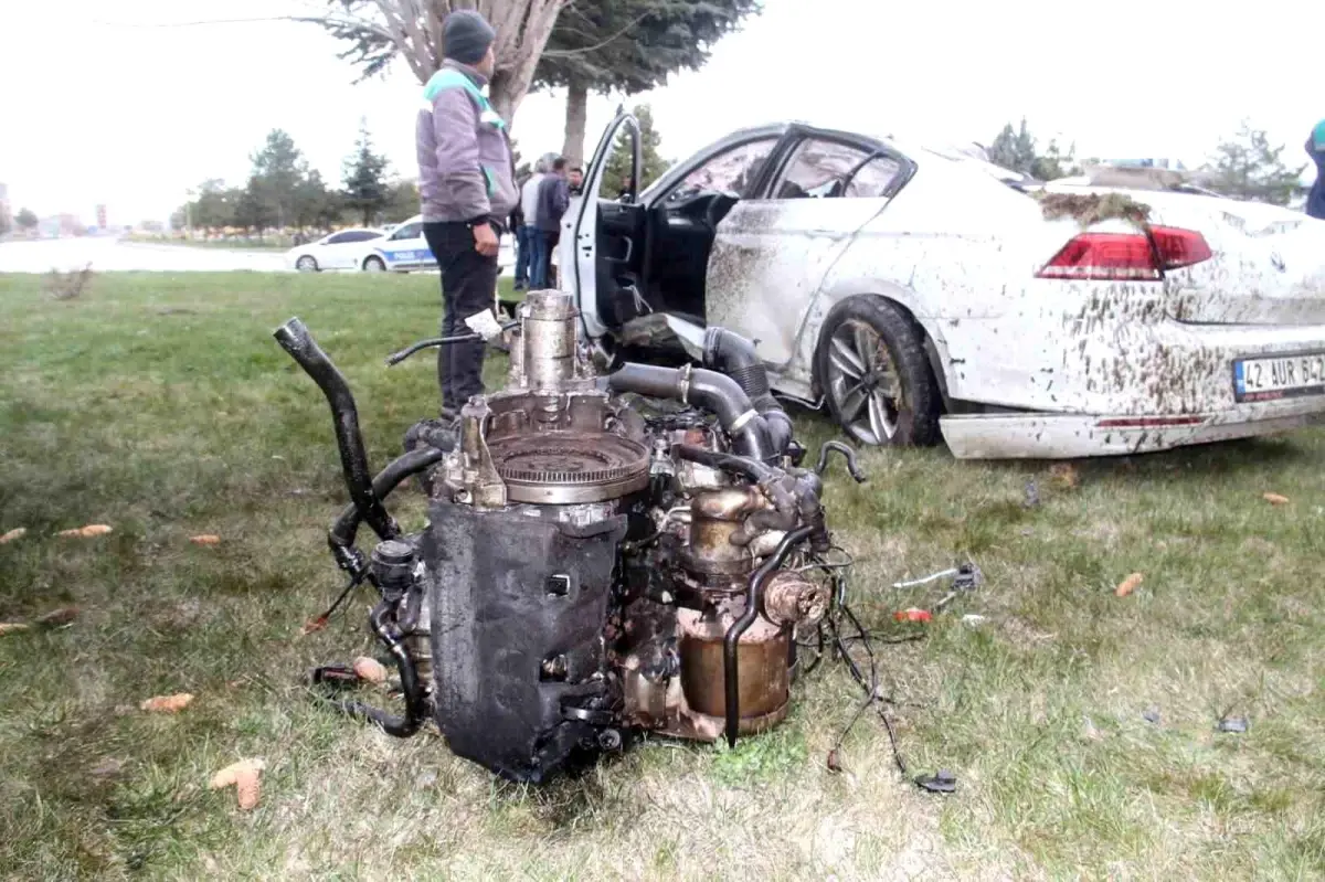 Beyşehir\'de Feci Kaza: Otomobil Devrildi