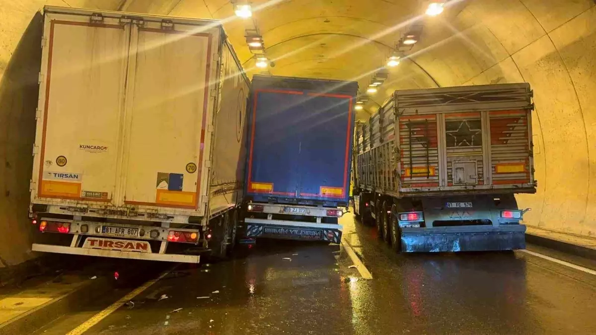 Zonguldak\'ta Tünelde Trafik Kazası: 1 Yaralı