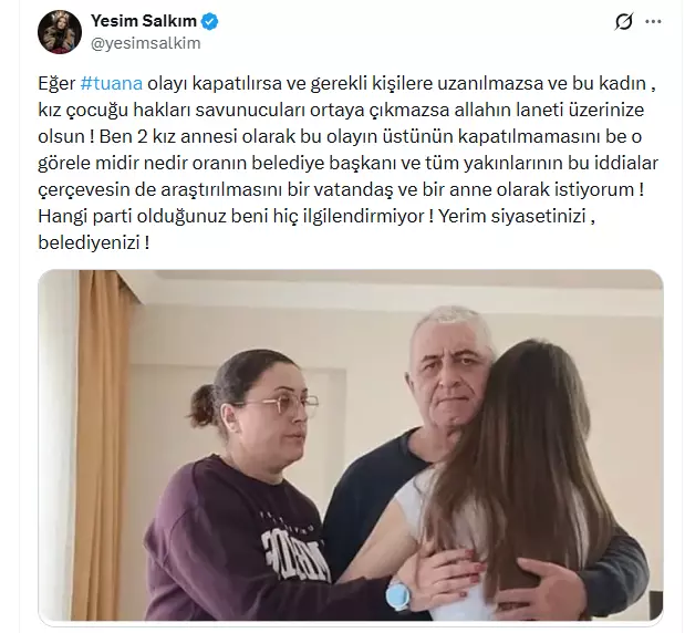Belediye başkanını tacizle suçlayan genç kızın ölümünde Yeşim Salkım'dan adalet çağrısı