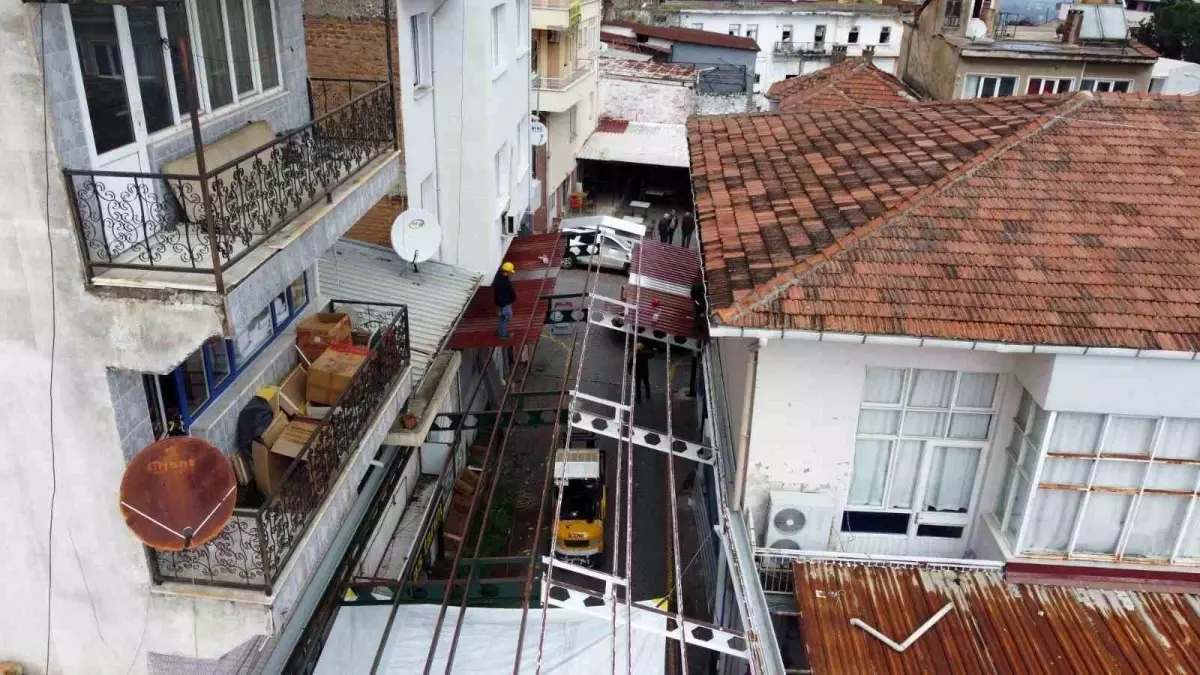 Bozdoğan\'da Simit Pazarı Sokağı yenileniyor