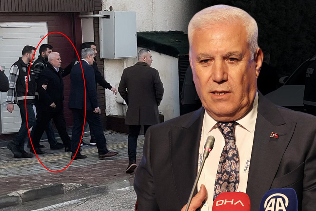 CHP\'li Başkan Mustafa Bozbey ve ailesinin gözaltına alındığı anlar