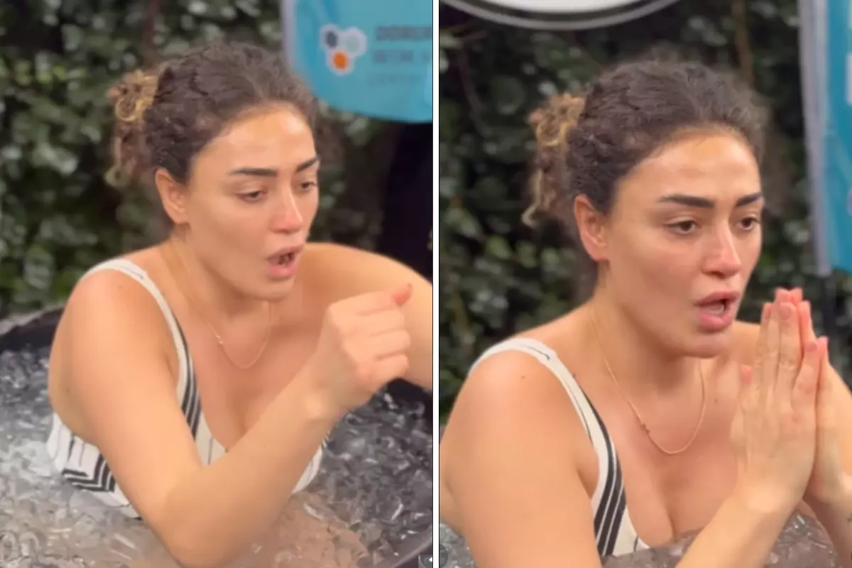 Dilan Çıtak Tatlıses buzlu suda meydan okudu