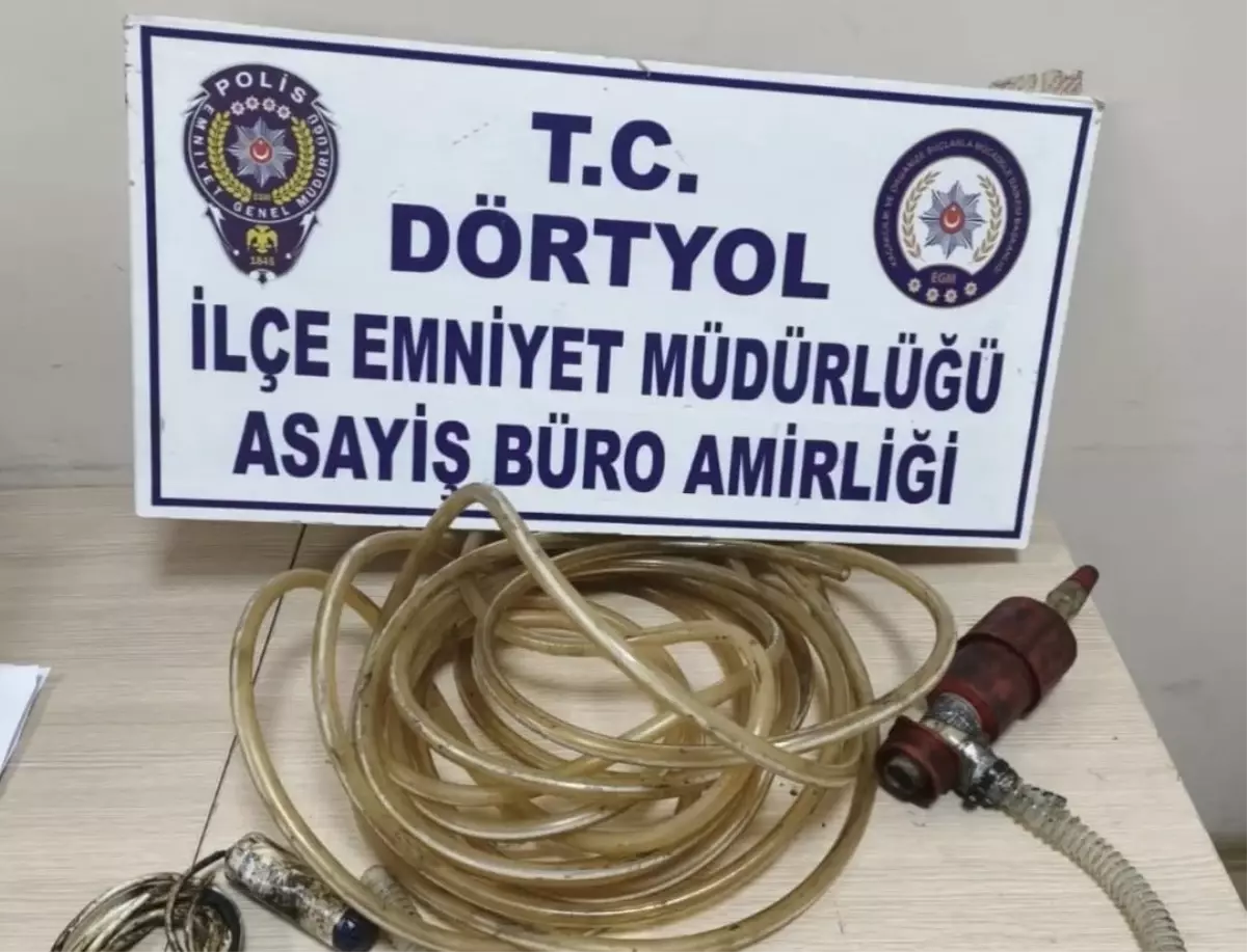 Dörtyol\'da TIR\'lardan mazot çalan şüpheli yakalandı