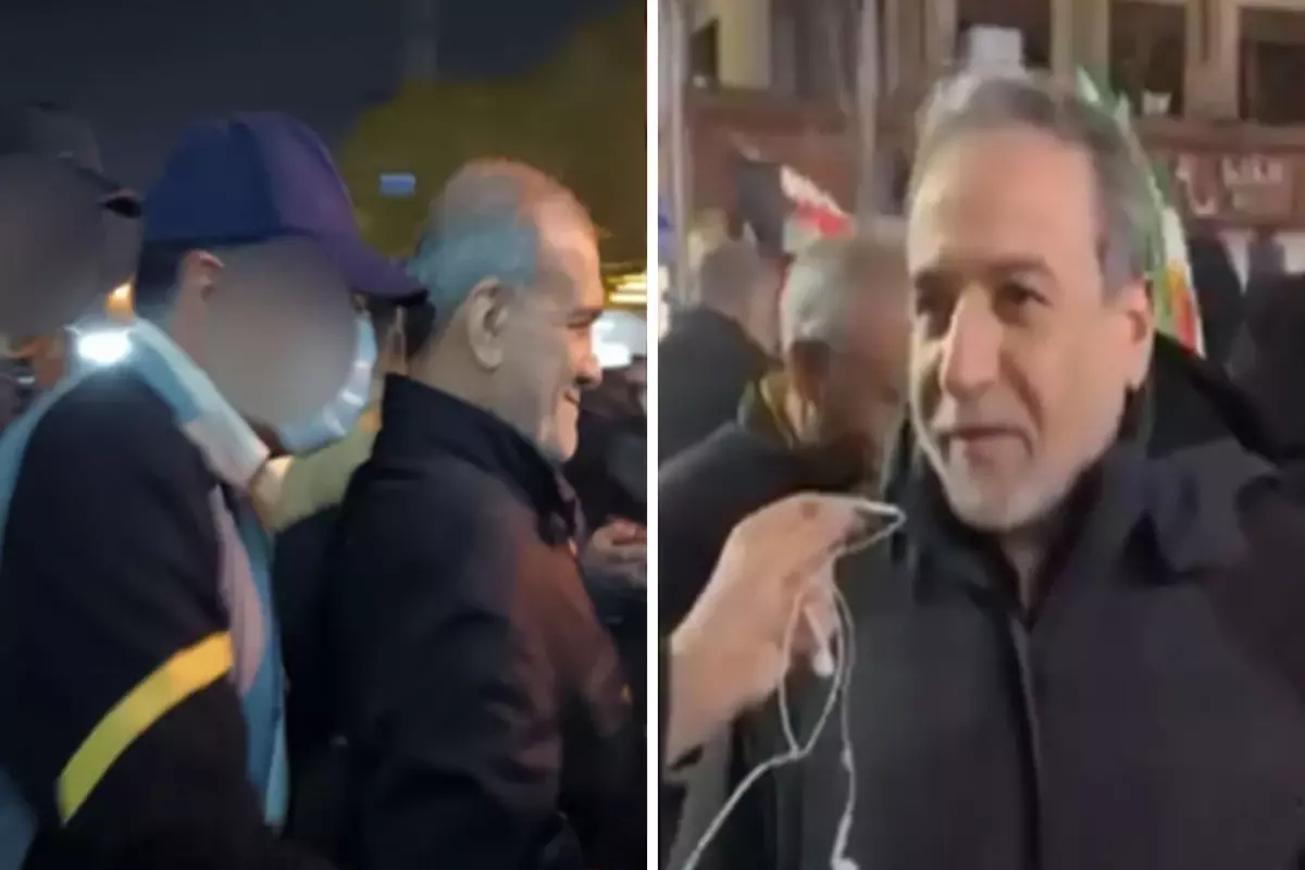 Pezeşkiyan ile Arakçi "İslam Cumhuriyeti Günü" kutlamalarına katıldı