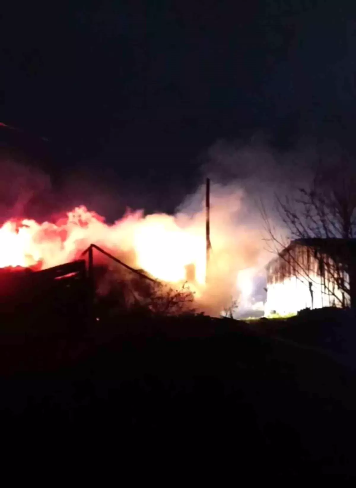 Eskipazar\'da Yangın: Samanlık ve Odunluk Zarar Gördü