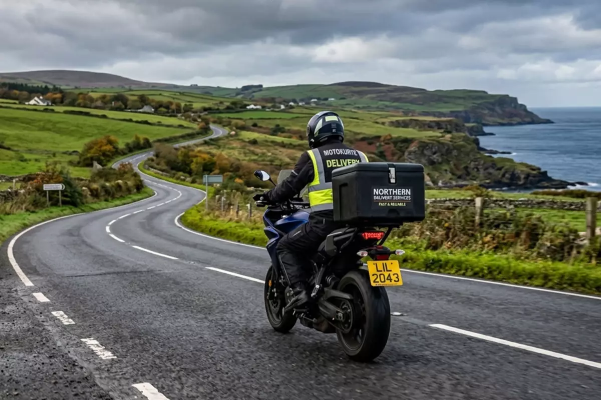 Kuzey İrlanda\'da bir kurye, patlayıcı yerleştirilen aracı karakola sürmeye zorlandı