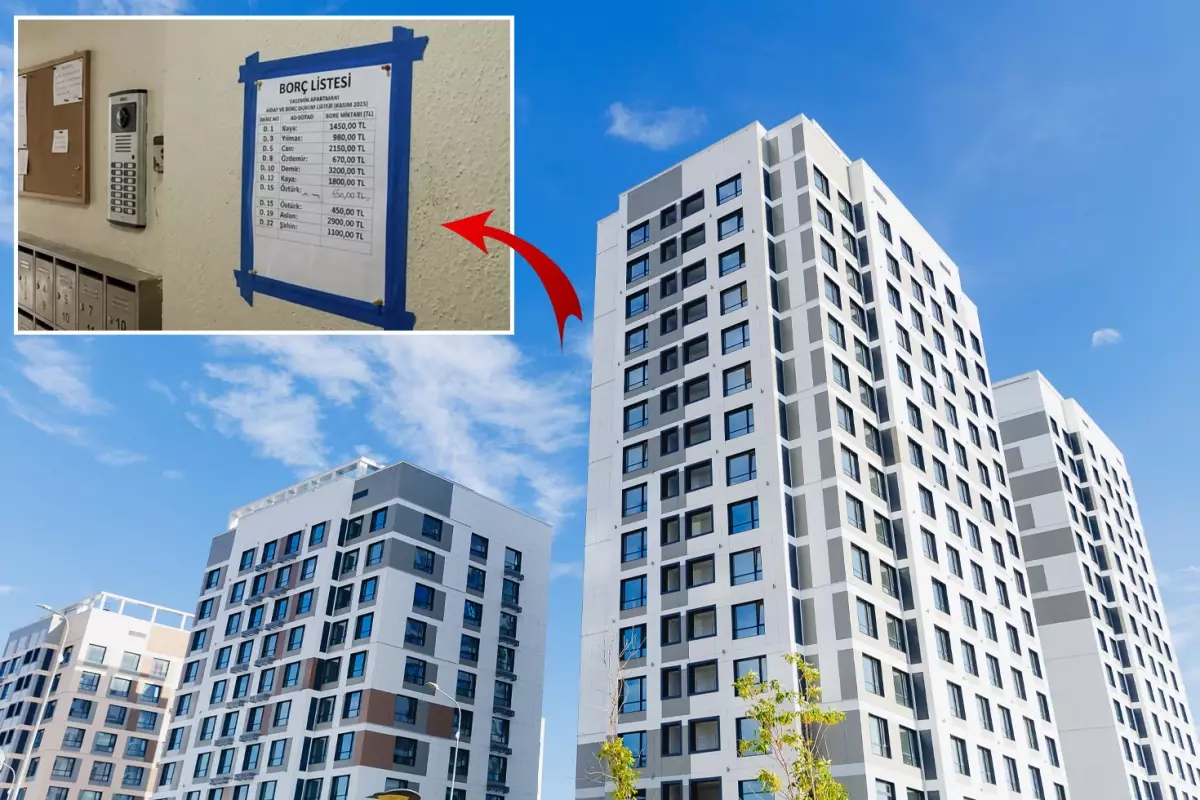 Apartman panosuna "borçlu listesi" asan yandı