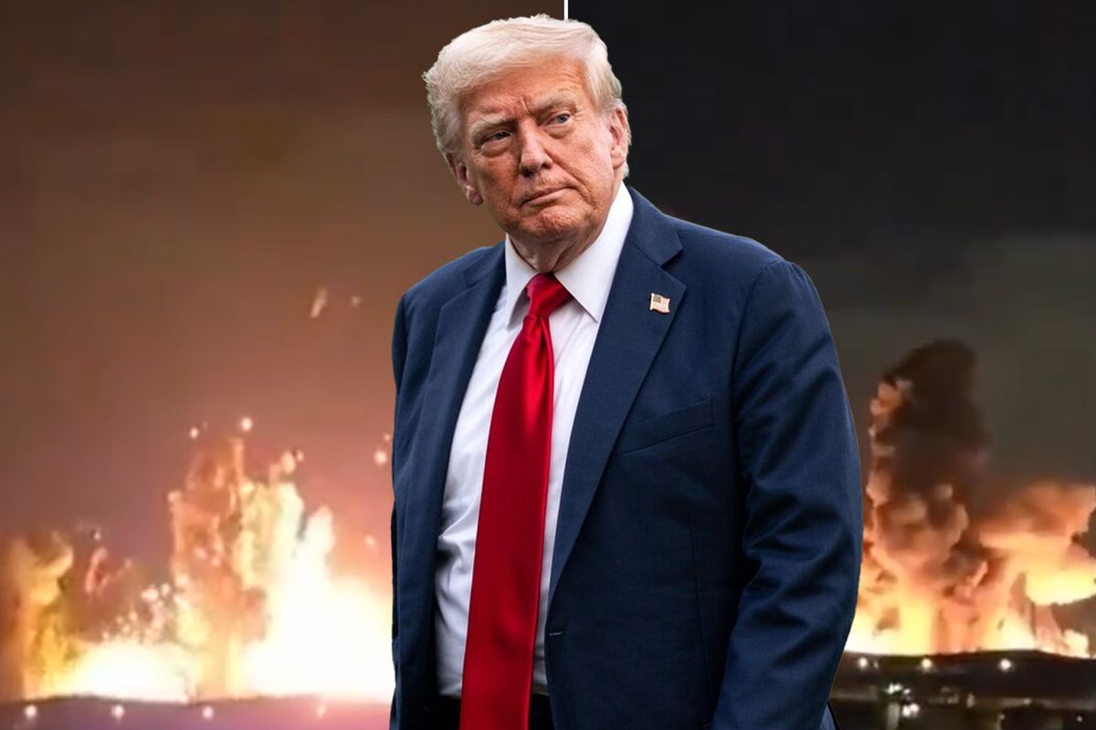 Trump görüntüleri paylaştı! İran\'ın İsfahan kentinde art arda büyük patlamalar