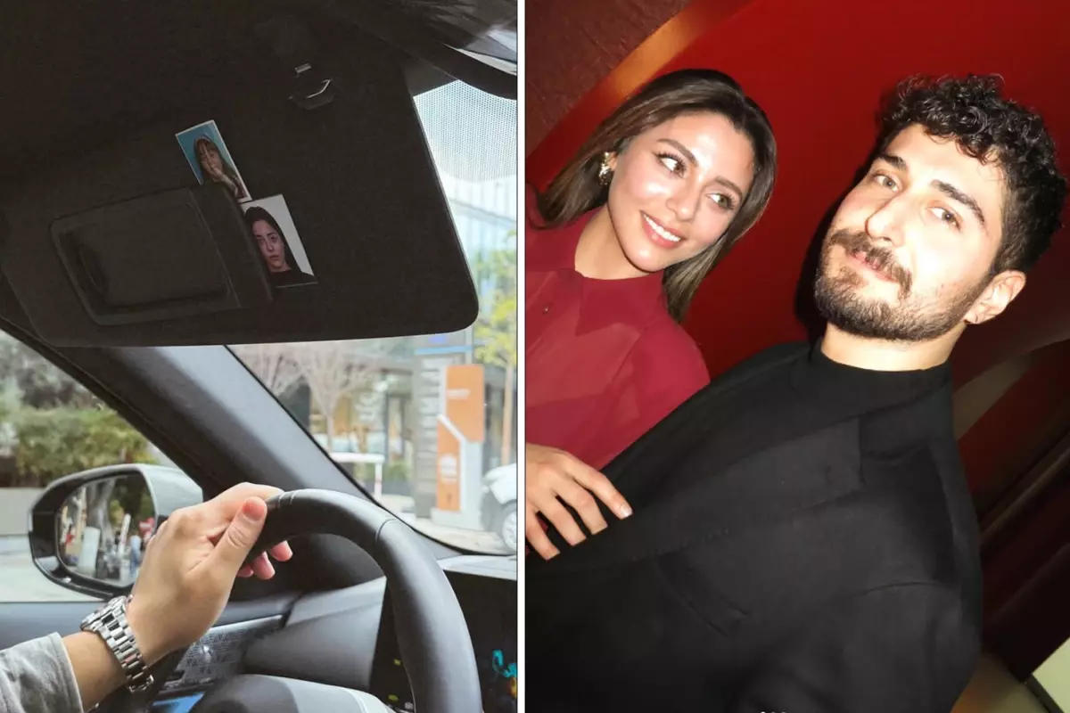 Ata Ayyıldız’dan Sıla Türkoğlu\'na romantik jest! Vesikalık fotoğraflarını aracına astı