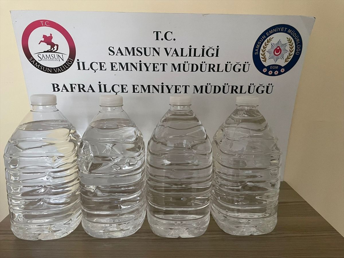 Bafra\'da Kaçakçılık Operasyonu: 20 Litre Etil Alkol Ele Geçirildi