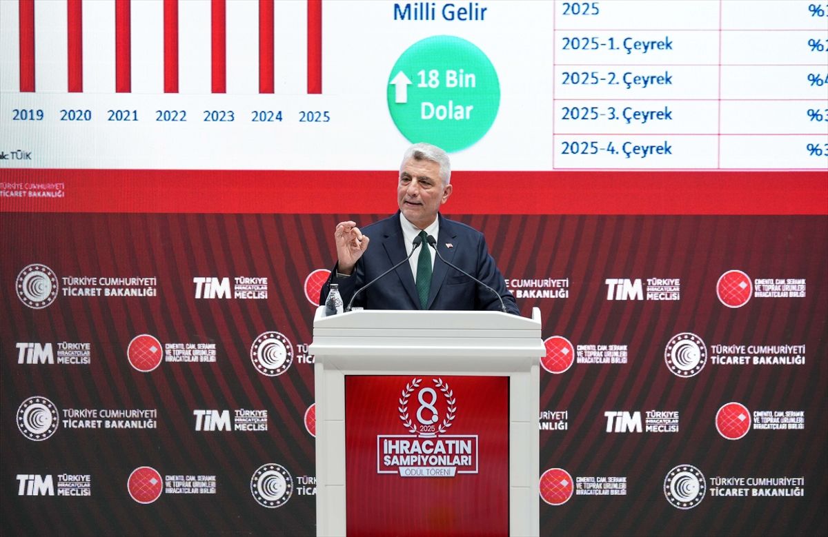 Bakan Bolat Çimento, Cam, Seramik ve Toprak Ürünleri İhracatçıları Birliği Ödül Töreni\'nde konuştu Açıklaması