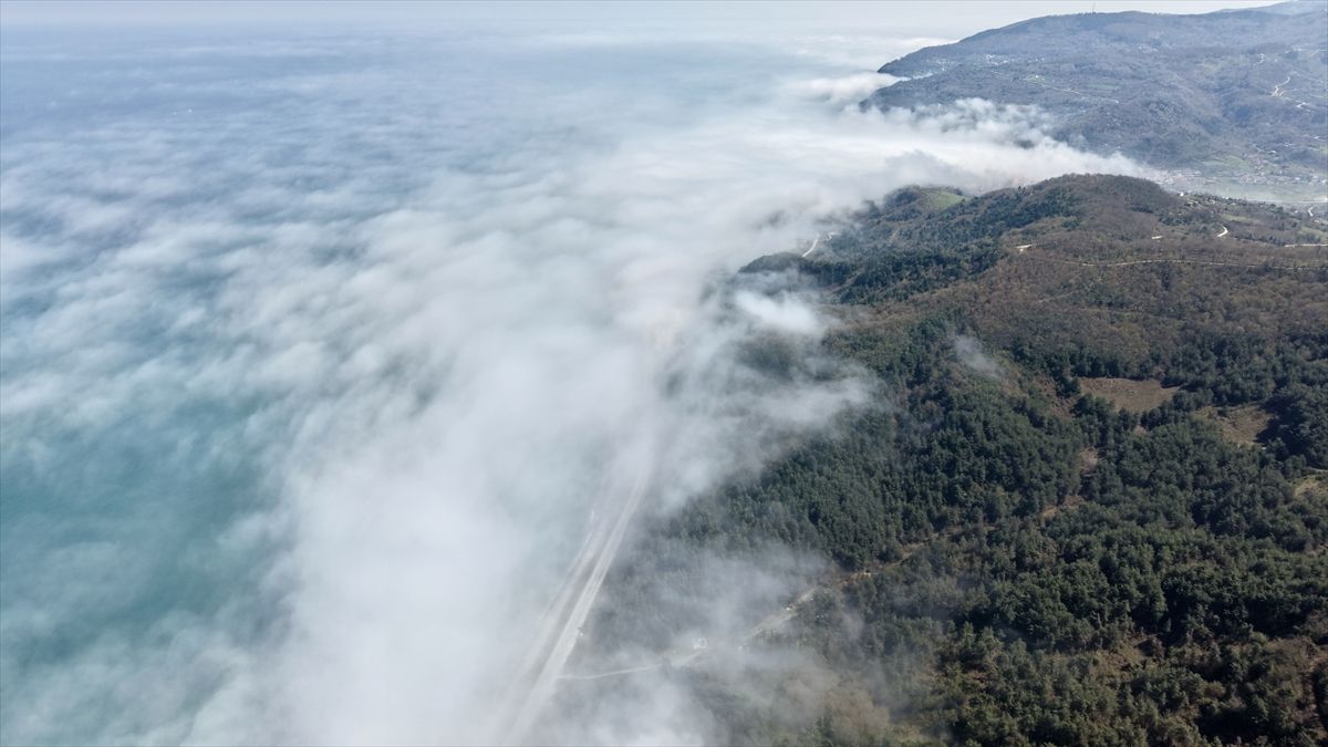 Sinop\'ta Sis Bulutları Dronla Görüntülendi