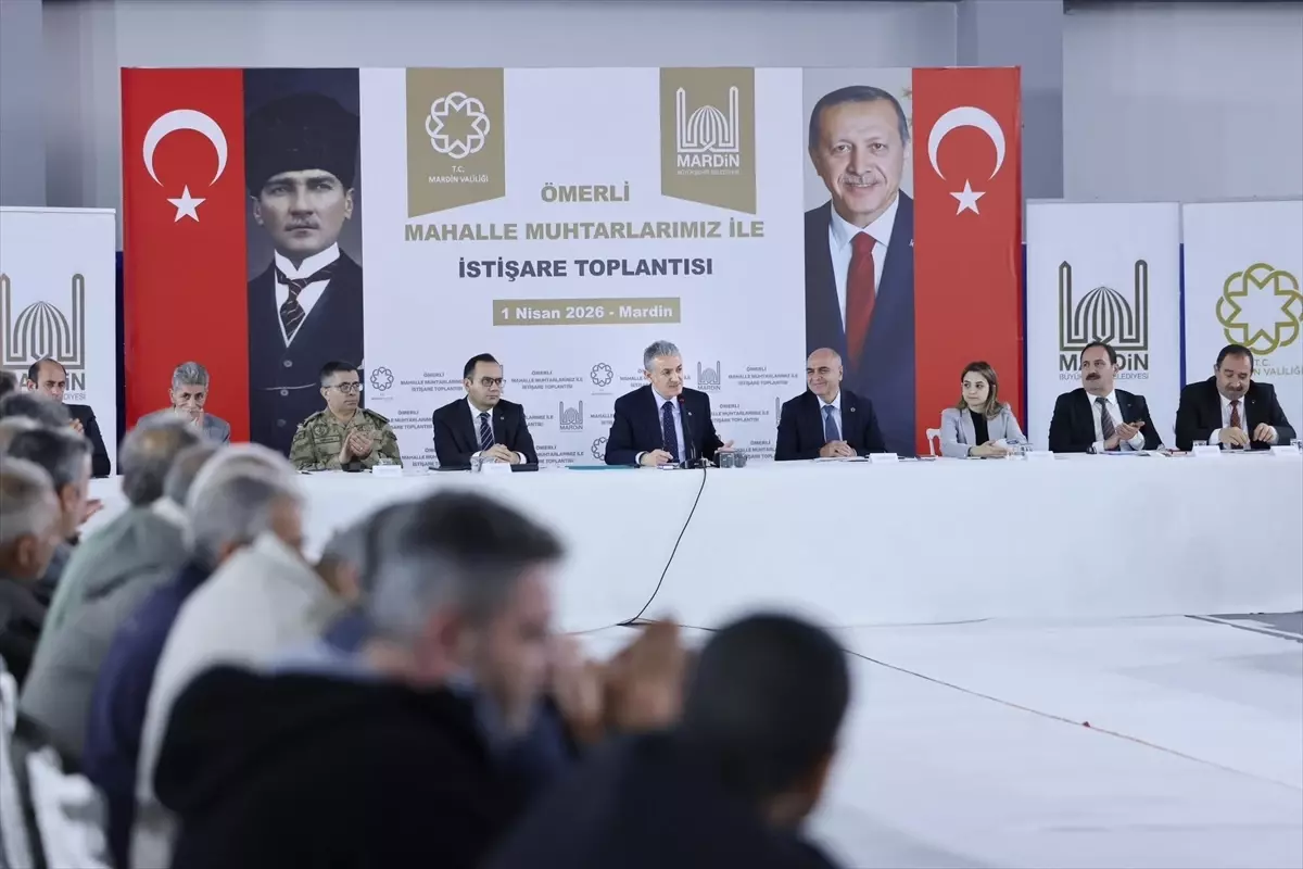 Vali Akkoyun Ömerli\'de Muhtarlarla Buluştu