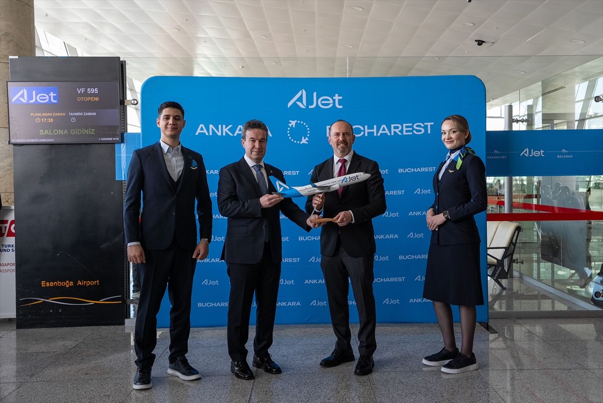 AJet\'in Ankara-Bükreş Uçuşu Başladı