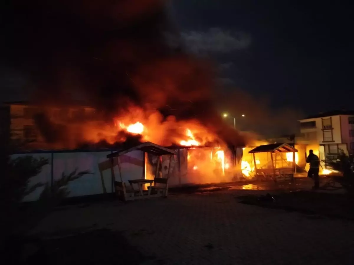 Erzincan\'da Şantiyede Yangın