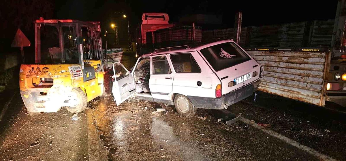 Gaziantep\'te Forklift Kazası: 4 Yaralı