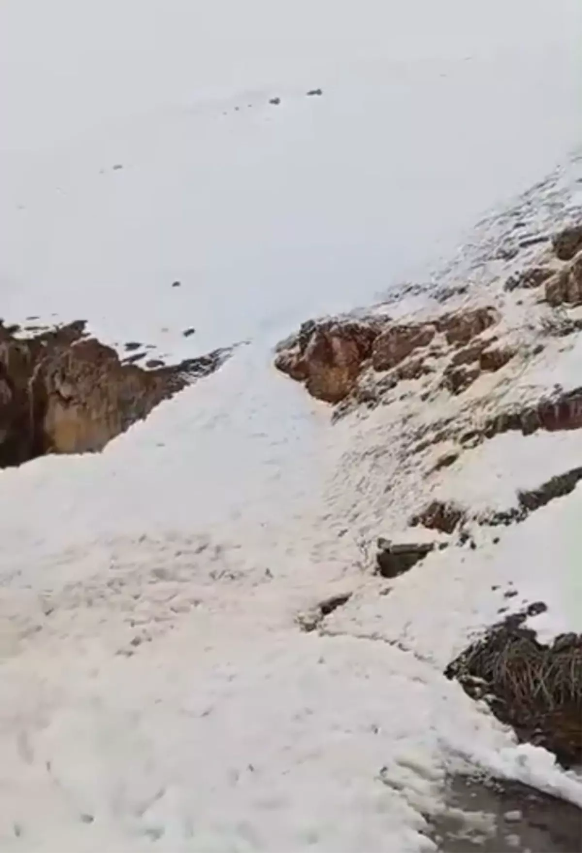 Şırnak\'ta Çığ Yolunu Kapattı