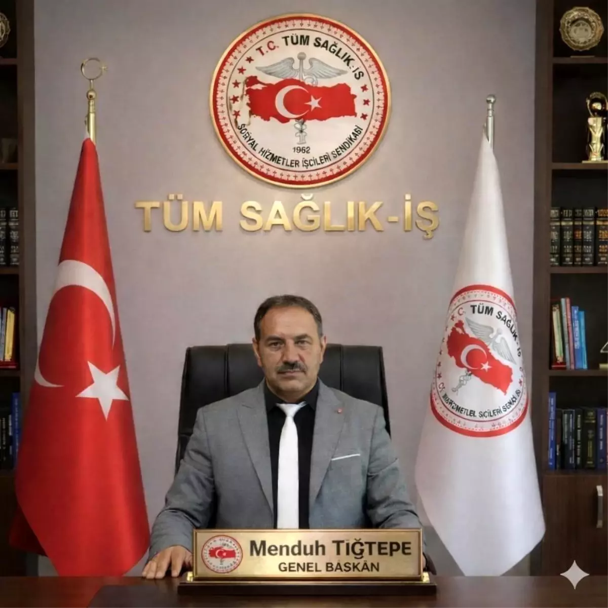Menduh Tığtepe, Sağlık-İş Genel Başkanı Seçildi