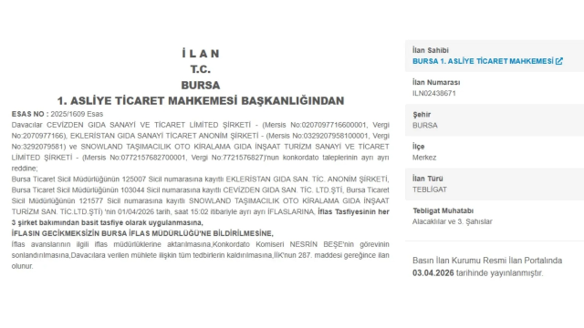 400'ün üzerinde şubesi olan Türk tatlı devi iflas etti