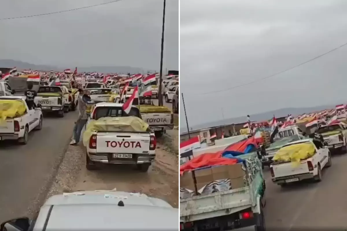 Irak\'tan yardım kampanyası! Araçlar akın akın İran\'a gidiyor