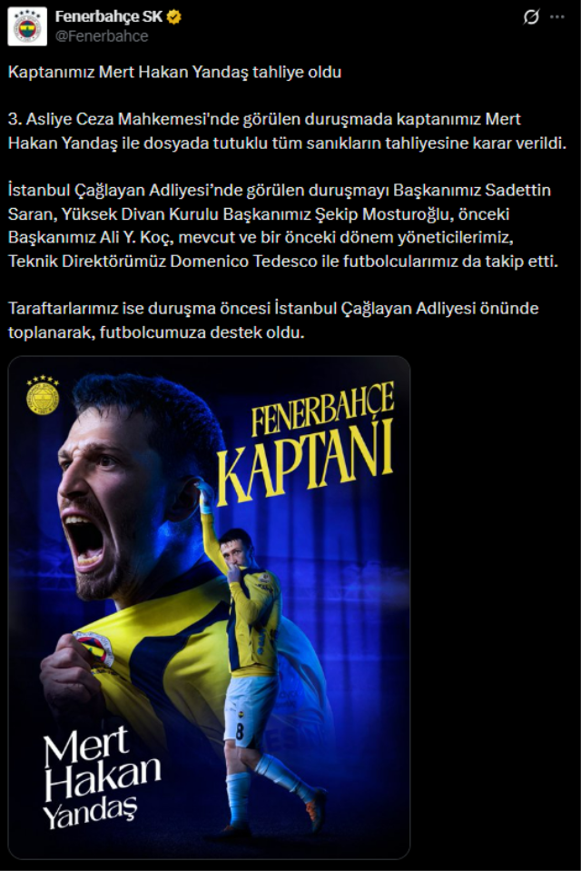 Mert Hakan'ın tahliyesine Saran'dan tek kelimelik yorum 