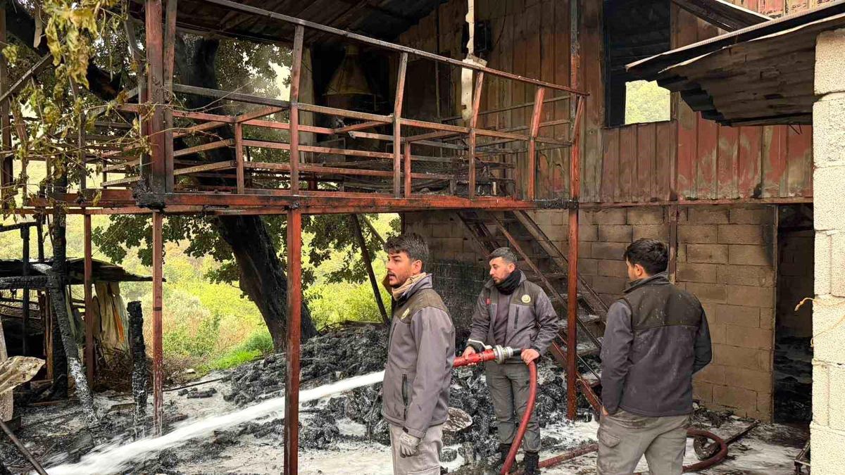 Alanya\'da Müstakil Evde Yangın