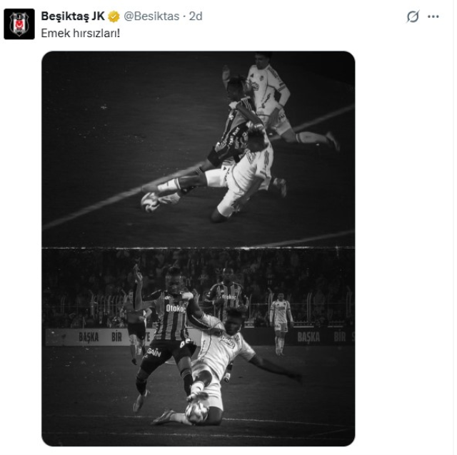 Beşiktaş'tan derbi sonrası üst üste paylaşımlar