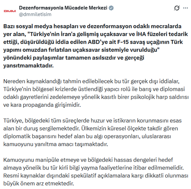 İnfial yaratan F-15 iddiası! Türkiye'den jet yalanlama geldi