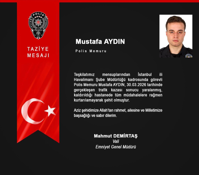 İstanbul'daki zincirleme kazada bir polisimiz daha şehit oldu