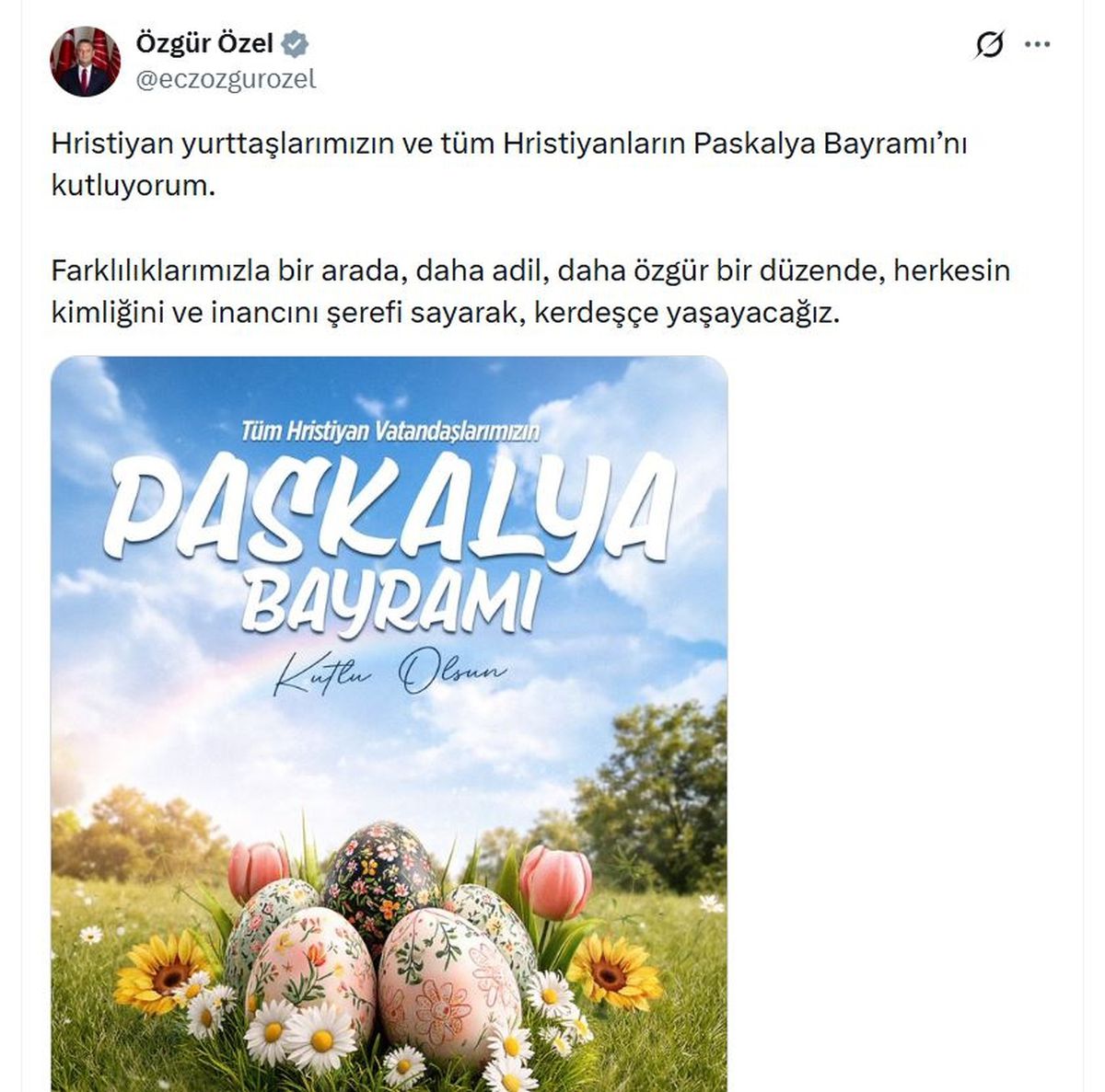 Özgür Özel\'den Paskalya Ziyareti