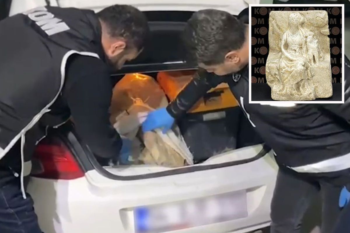 Edirne\'de yurt dışına kaçırılmak istenen 2 bin yıllık heykel ele geçirildi