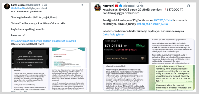 Türk kullanıcının varlıklarına el koydular, KCEX yasal mı?