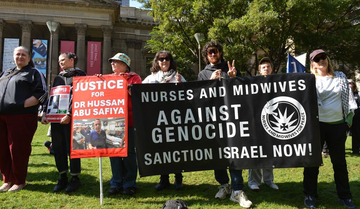 Melbourne\'da Filistinli Esirler Günü Protestosu