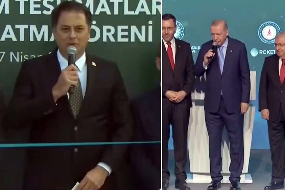 Cumhurbaşkanı Erdoğan\'ın ROKETSAN\'ın iki numarasına yaptığı uyarı törene damga vurdu