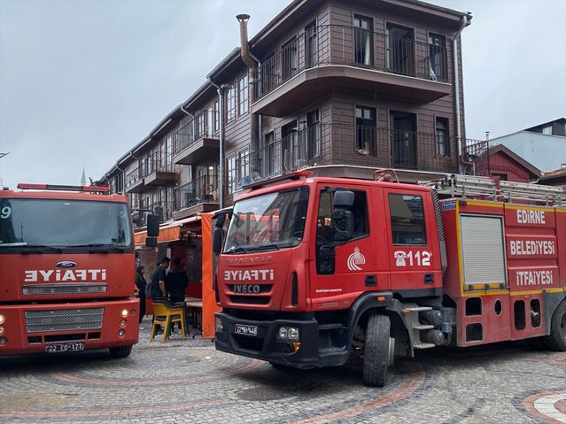 Edirne’de Dönercide Baca Yangını