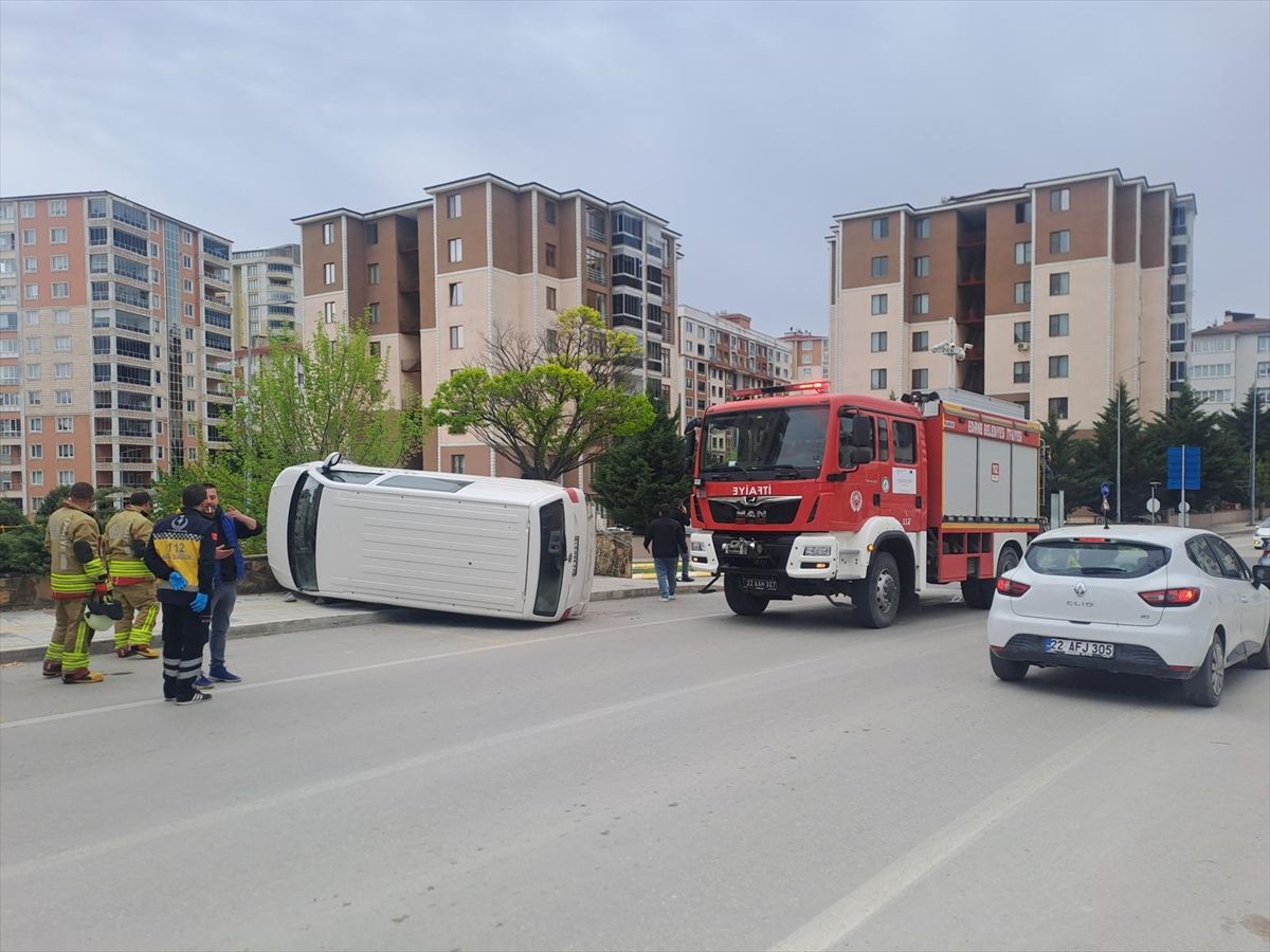 Edirne\'de Trafik Kazası: 1 Yaralı