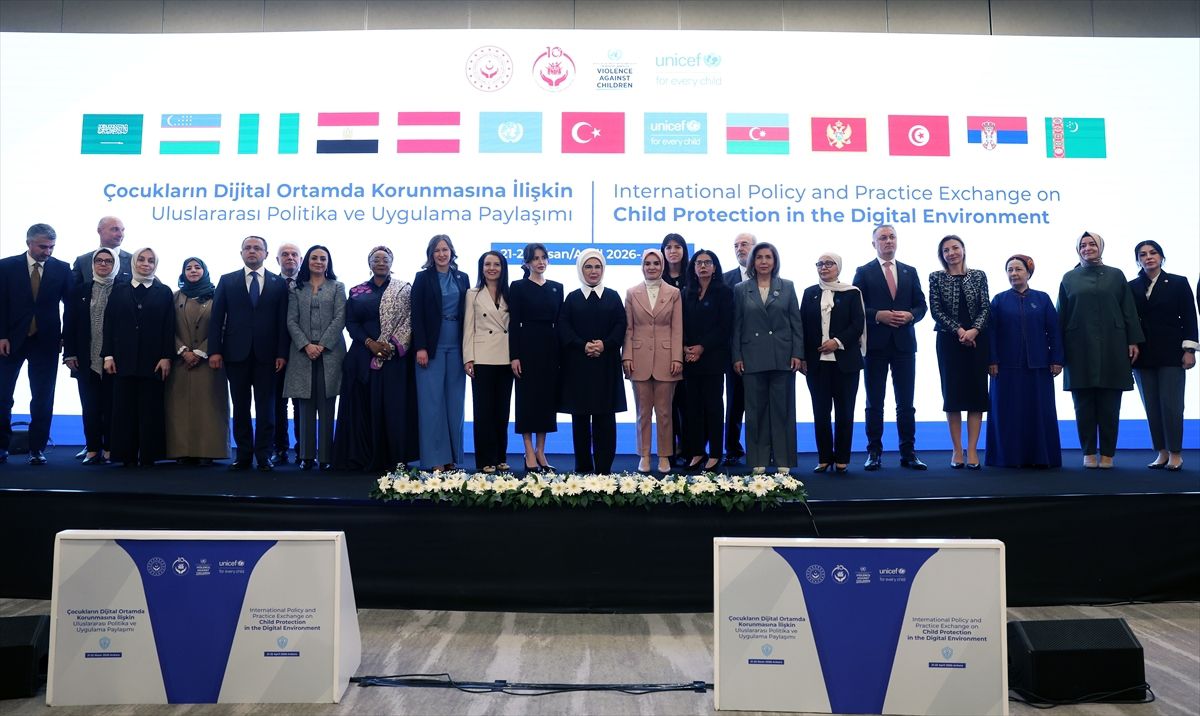 Emine Erdoğan "Çocukların Dijital Ortamda Korunmasına İlişkin Uluslararası Politika ve Uygulama Paylaşımı" toplantısında konuştu Açıklaması