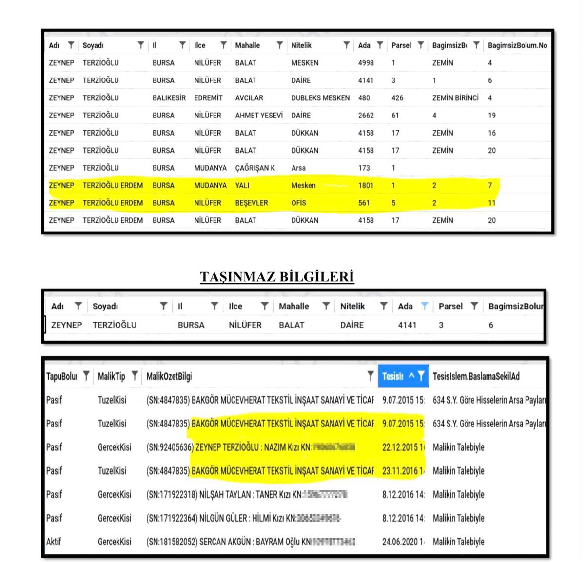 Eski Nilüfer Belediye Başkanı Erdem\'in rüşvetten aldığı taşınmazları sevgilisinin üzerine yaptığı iddia edildi