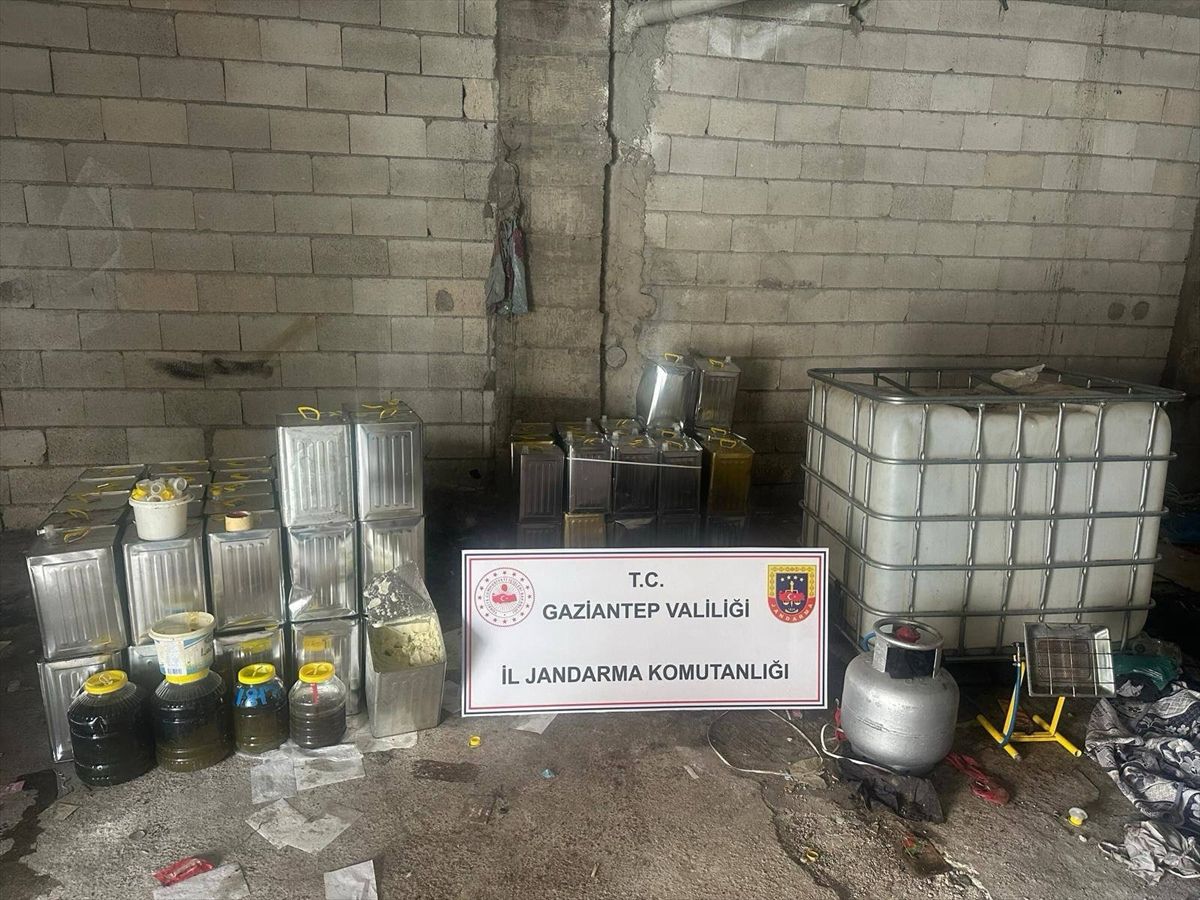 Gaziantep\'te 1500 litre sahte zeytinyağı ele geçirildi