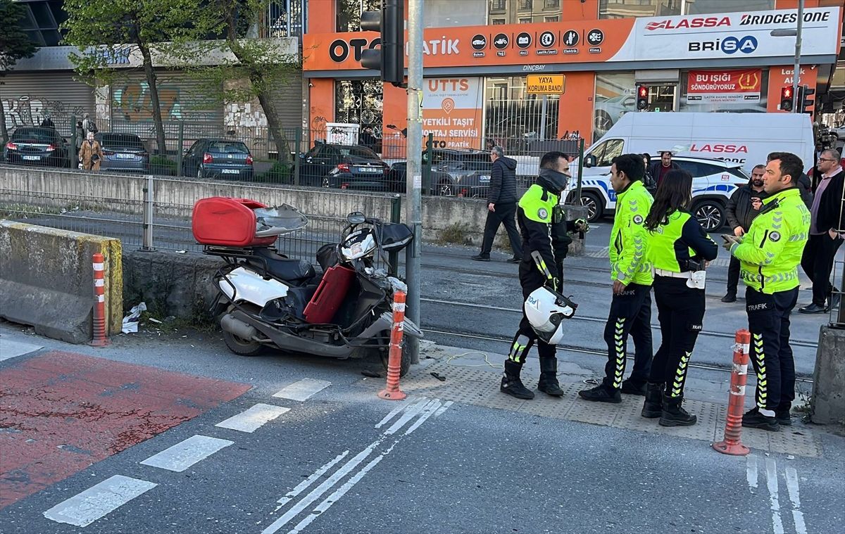 Tramvayla Çarpışan Motosiklet Sürücüsü Ağır Yaralandı