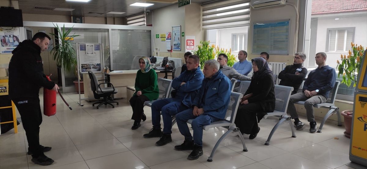 PTT Çalışanlarına Yangın Tatbikatı