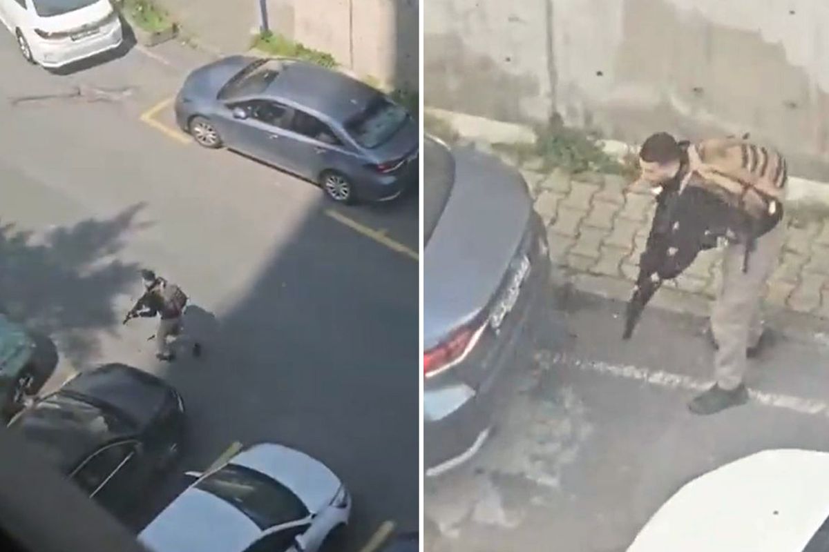 İsrail Konsolosluğu\'na saldırının en net görüntüsü